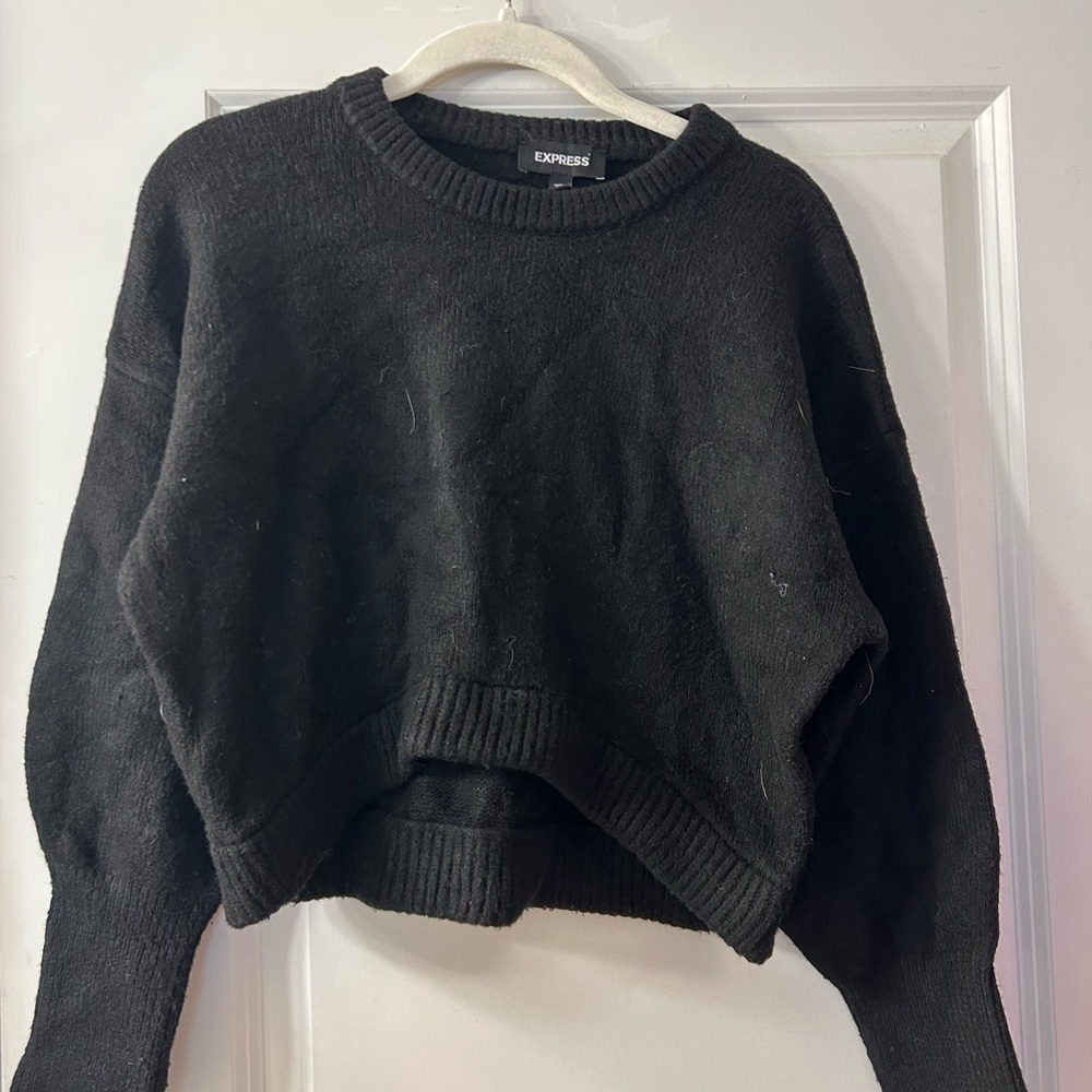 Express Women's Classic Black Crew Neck Sweater